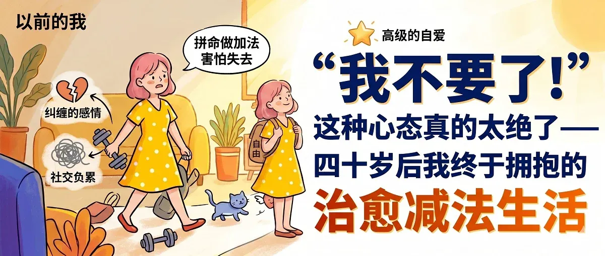 “我不要了！”这种心态真的太绝了——四十岁后我终于拥抱的治愈减法生活