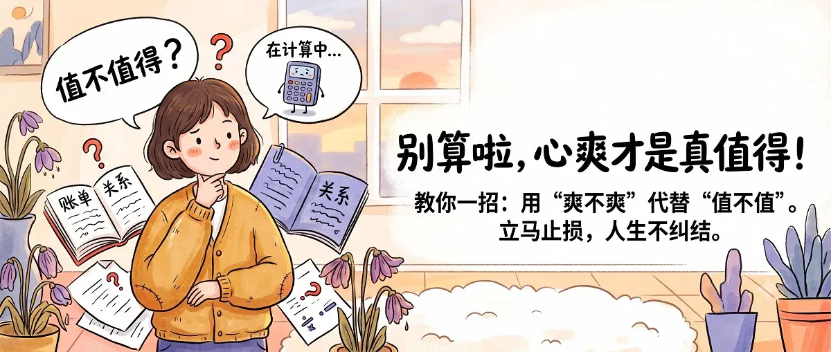 开始算值不值得？恭喜你，已经不值得了