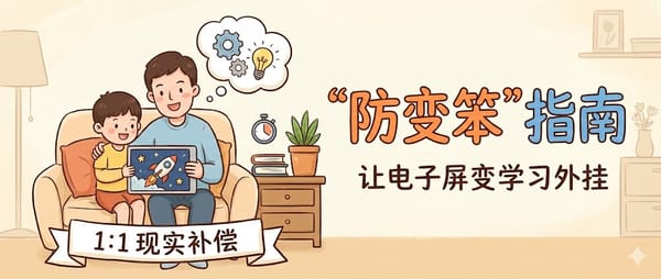 如何让孩子玩iPad不“变笨”？三招实用指南：陪伴+契约+1:1补偿