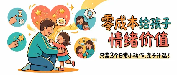给孩子提供情绪价值其实很简单：3个日常动作就够了