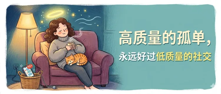 高质量的孤单，永远好过低质量的社交：30+成人社交最该学会的社交断舍离