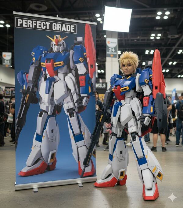 cosplay convention coser plus rollup banner same pose