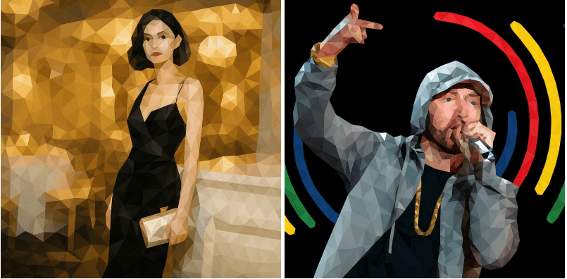 Low-poly mosaic style -低多邊形馬賽克風格