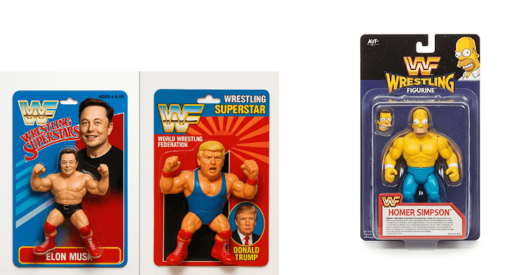 90s style wrestling figures -90年代風格的摔角人物