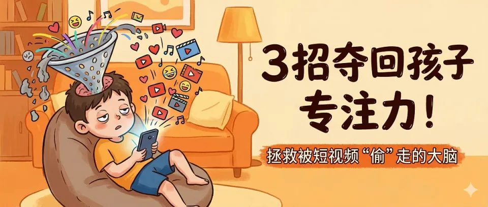 短视频正在悄悄偷走我们孩子的专注力！